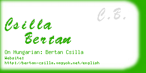 csilla bertan business card